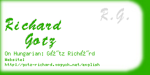 richard gotz business card